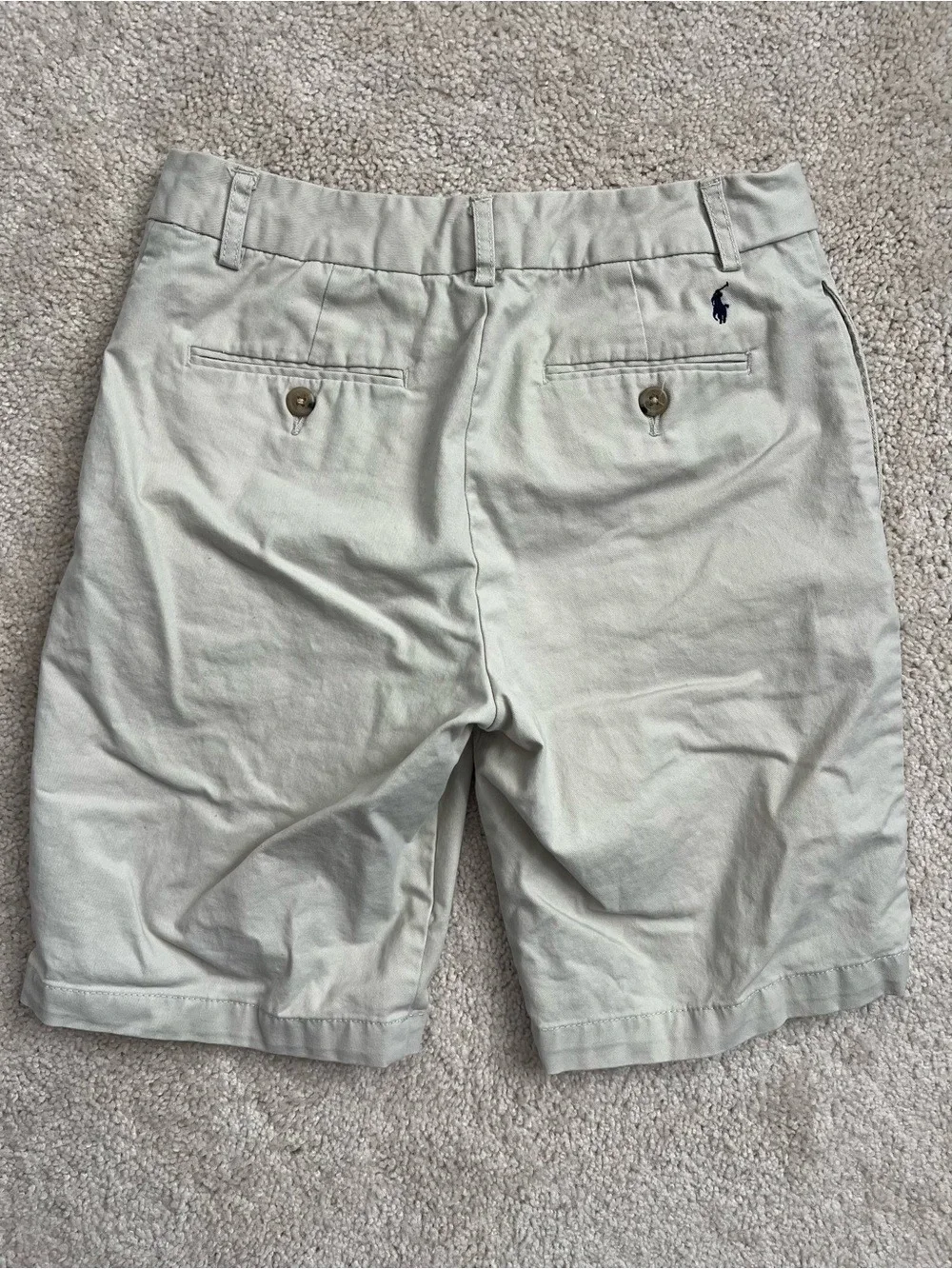 Ralph Lauren Boys Preppy Flat Front Khaki Chino Shorts